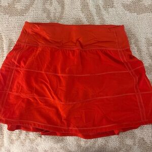 Lululemon red pace rival tennis skirt size 2